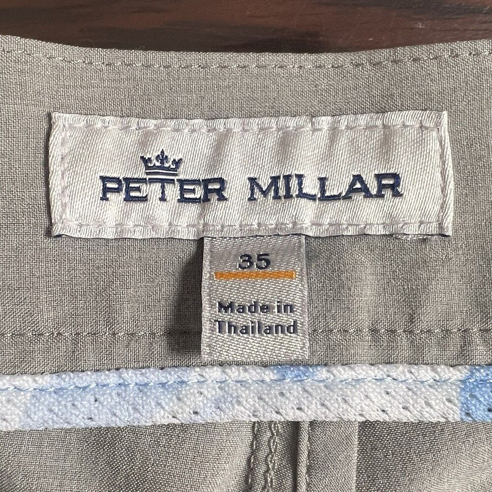 Peter Millar Shorts Mens 35 Zip GOLF Performance Slash‎ Pockets Tan - Picture 4 of 6